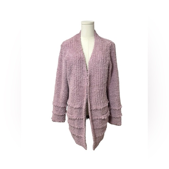 Barefoot Dreams Sweaters - Barefoot Dreams CozyChic Plush Boardwalk Cardigan Mauve Purple Size Large